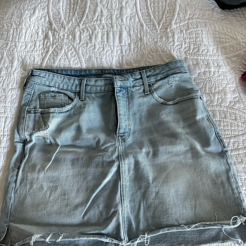 Old Navy Denim Midi Skirt - Light Blue